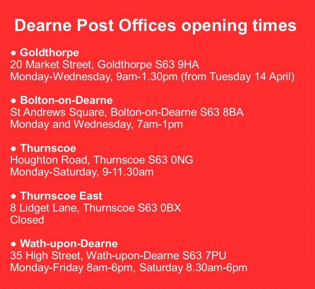 Update on Dearne Post Offices John Healey MP